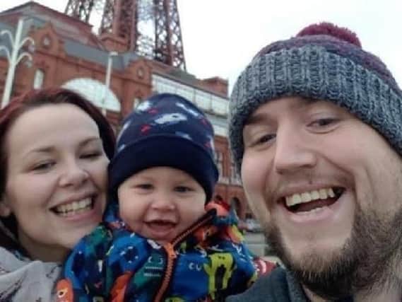 Dave Hughes with wife Louise and son George