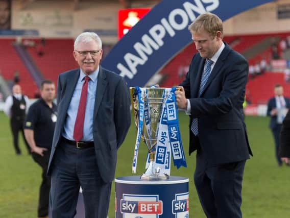 Wigan chairman Ian Lenagan was at Doncaster last Sunday to present the League One trophy to Wigan Athletic. The Warriors owner is also chairman of the Football League