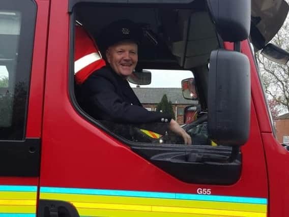 Firefighter Andrew Whittaker,  who is retiring after turning out from Hindley Fire Station for 30 years
