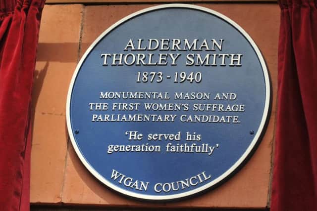 The unveiling of the blue plaque celebrating Alderman Thorley Smith
