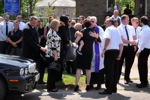 Family and friends turned out to say goodbye to Dave