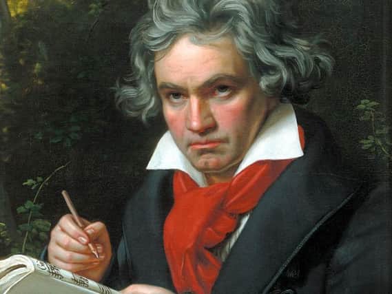 A painting of Beethoven