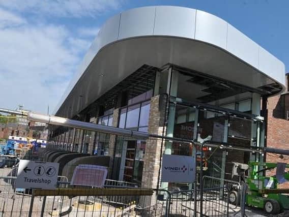 The new bus station in Wigan is taking shape