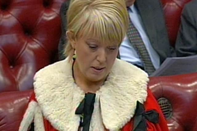 Baroness Newlove taking her seat in the House of Lords
