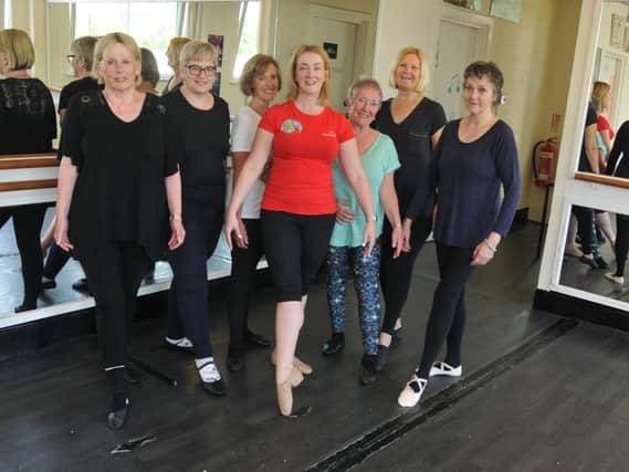 Pensioners take part in ballet lessons, Silver Swans, for over 55s, run by Kerry Devine